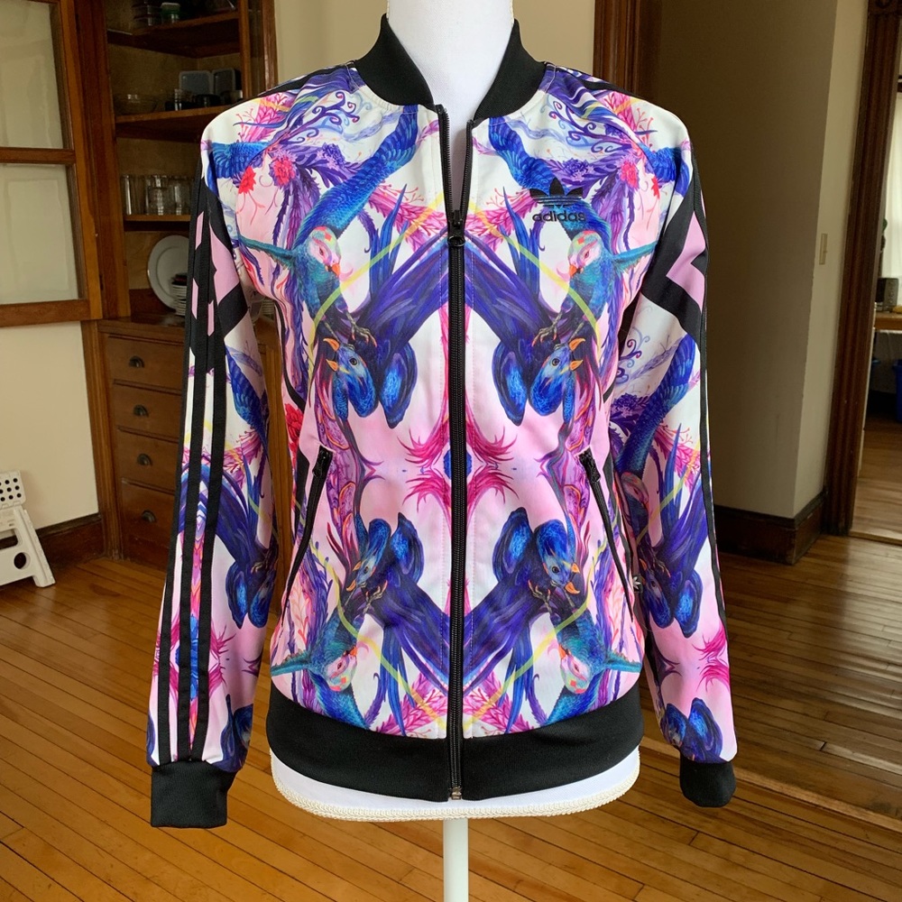 Adidas Floral Bird Track Jacket NWOT